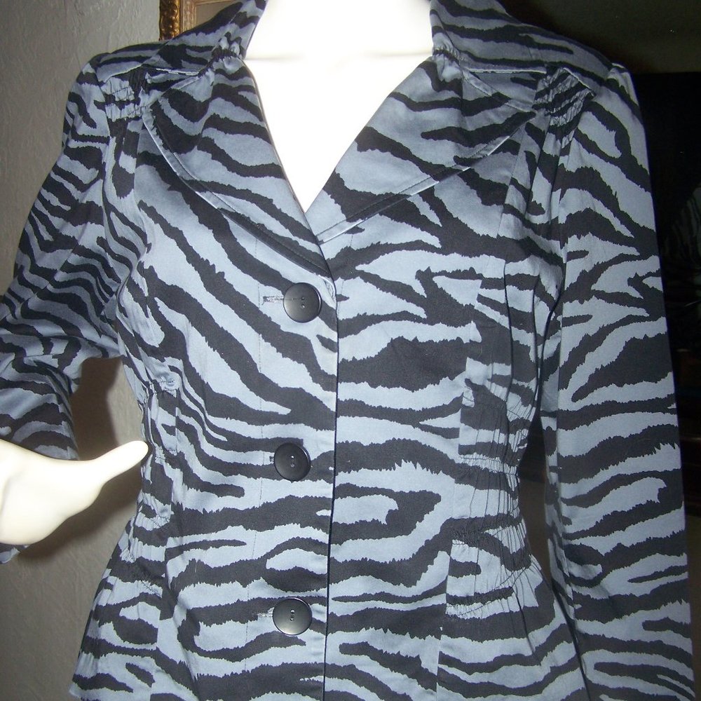 Allison Taylor Animal Print Button Up Jacket XL